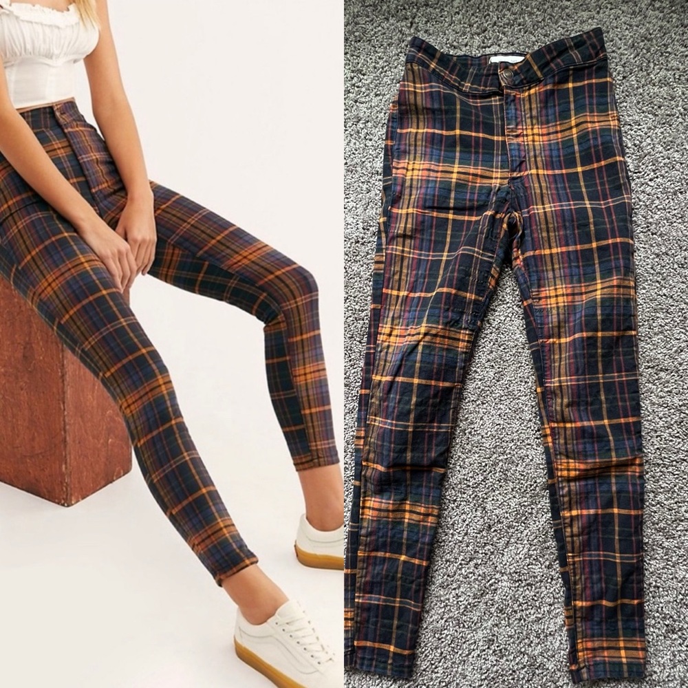 We the free plaid skinny pants